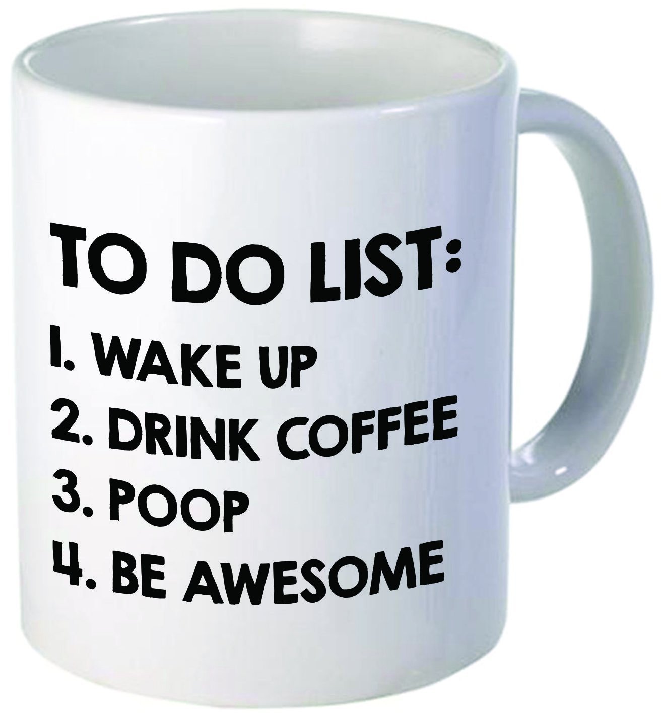 TO DO LIST Coffee LIST Humor Funny Water Ceramic Coffee Mark Cup