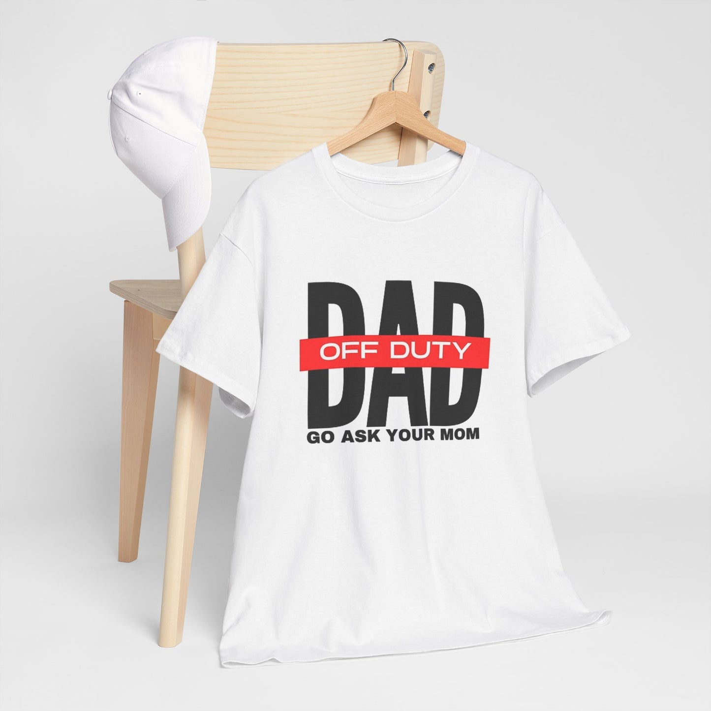 Off Duty Dad Heavy Cotton Tee – Perfect Gift for Father's Day and Everyday Wear