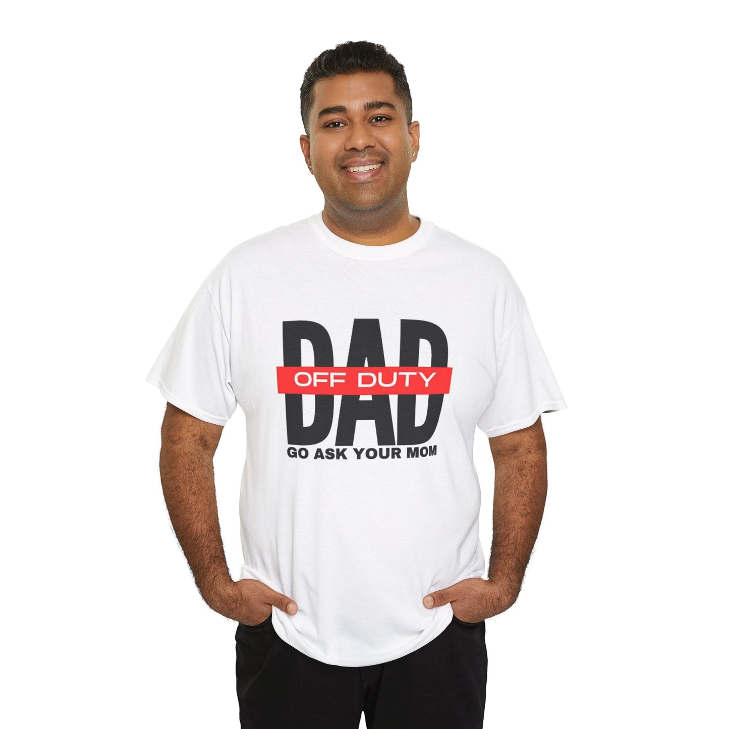 Off Duty Dad Heavy Cotton Tee – Perfect Gift for Father's Day and Everyday Wear